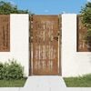 vidaXL Garden Gate 100x200 cm Corten Steel Bamboo Design