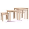 vidaXL Nesting Tables 3 pcs Solid Wood Pine