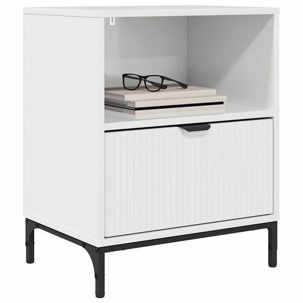 vidaXL Bedside Cabinet 2 pcs High gloss white 49 x 36 x 61 cm