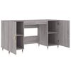 vidaXL Desk Grey Sonoma 140x50x75 cm Engineered Wood