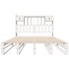 vidaXL Bookcase Bed without Mattress White 150x200 cm King Size Solid Wood Pine