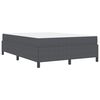 vidaXL Bed Frame with Mattress Dark Grey 140 x 190 cm Fabric