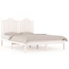vidaXL Bed Frame without Mattress White Solid Wood Super King