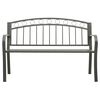 vidaXL Garden Bench Grey 120 cm Steel