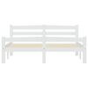 vidaXL Bed Frame without Mattress White Solid Wood Pine 140x200 cm