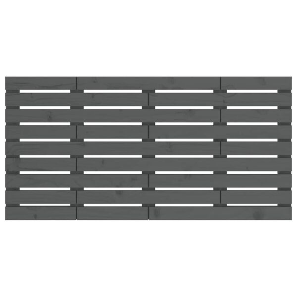 vidaXL Wall Headboard Grey 141x3x63 cm Solid Wood Pine