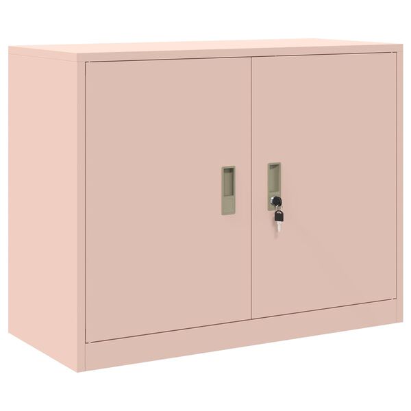vidaXL Storage Cabinet Pink 90 x 40 x 70 cm Steel