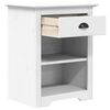 vidaXL Bedside Cabinet BODO White 53x38.5x66 cm Solid Wood Pine