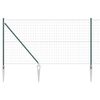 vidaXL Fence with Post Green 1 x 25 m Steel