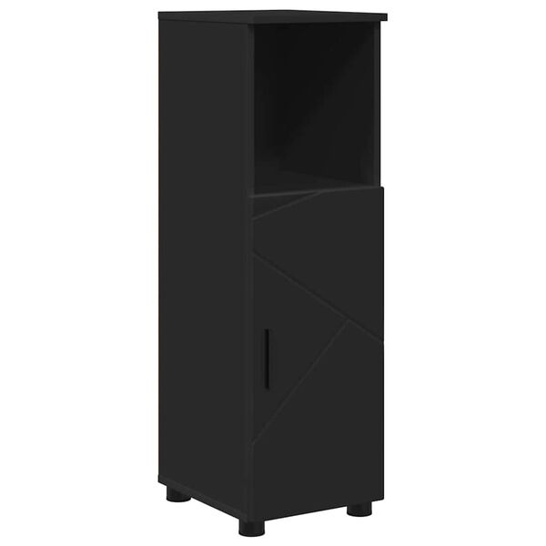 vidaXL Bathroom Cabinet Black 30 x 35 x 95 cm Engineered wood & Metal