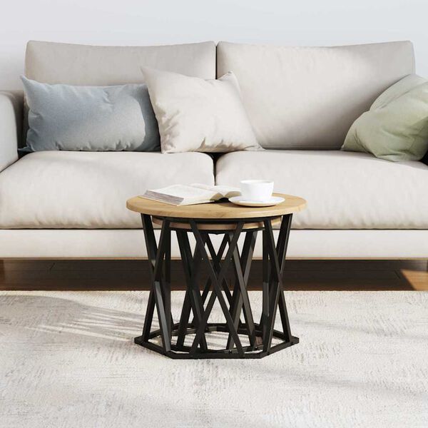 vidaXL Side Table 2 pcs Artisan Oak Engineered Wood and Steel