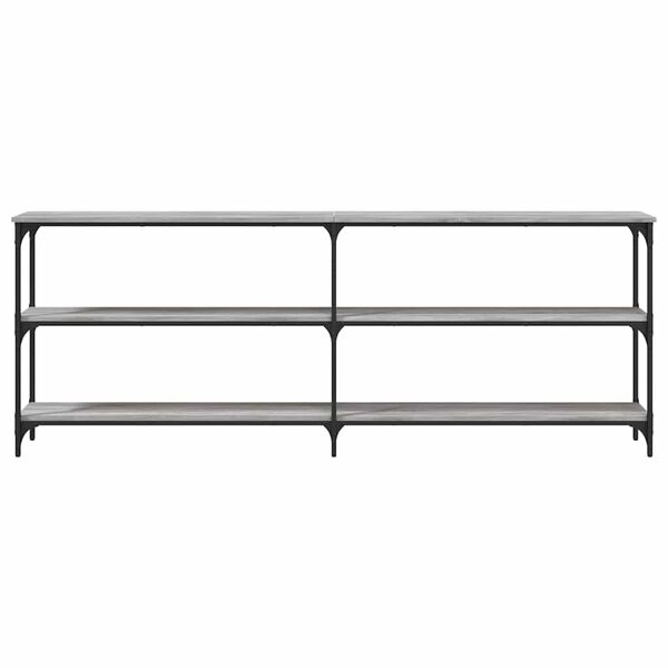 vidaXL Console Table Grey Sonoma 200x29x75 cm Engineered Wood