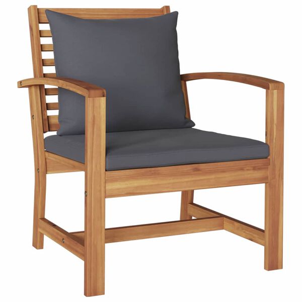 vidaXL Garden Chairs 2 pcs Natural 60 x 65 x 76.5 cm Solid teak wood