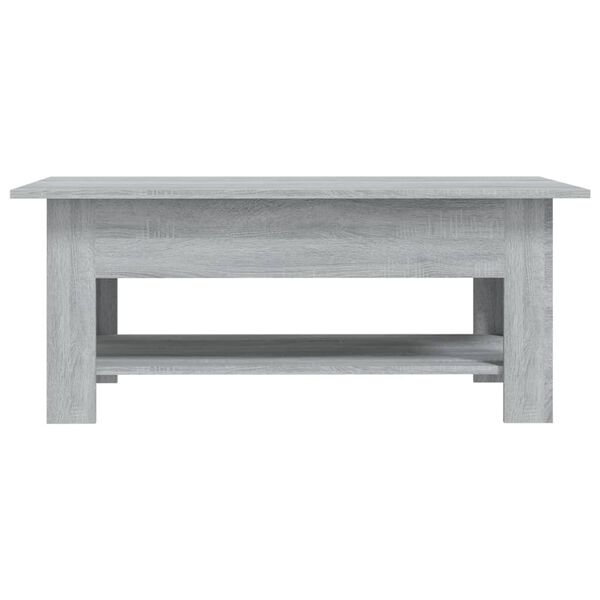 vidaXL Coffee Table Grey Sonoma 102x55x42 cm Engineered Wood