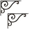 vidaXL Wall Shelf Brackets 2 pcs Antique Brown 23.5 x 28 x 3.5 cm