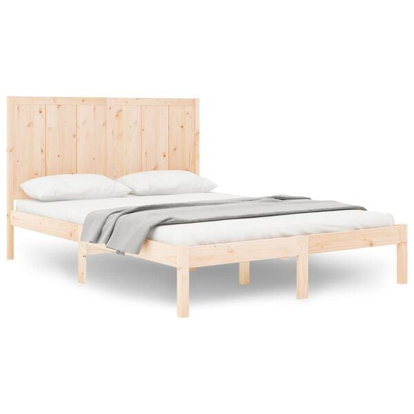 vidaXL Bed Frame without Mattress 140x200 cm Solid Wood Pine