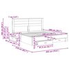 vidaXL Bed Frame with Drawer Grey Sonoma 200 x 200 cm Engineered Wood