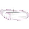 vidaXL Bed Frame without Mattress with Drawers 90x200 cm (815029+814984)