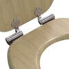 vidaXL Toilet Seat 2 pcs Light Bamboo Color 44 x 38 cm MDF board