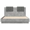 vidaXL Bed Frame without Mattress Concrete Grey 135x190 cm Double