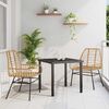 vidaXL Garden Dining Set 3 pcs Brown Poly Rattan