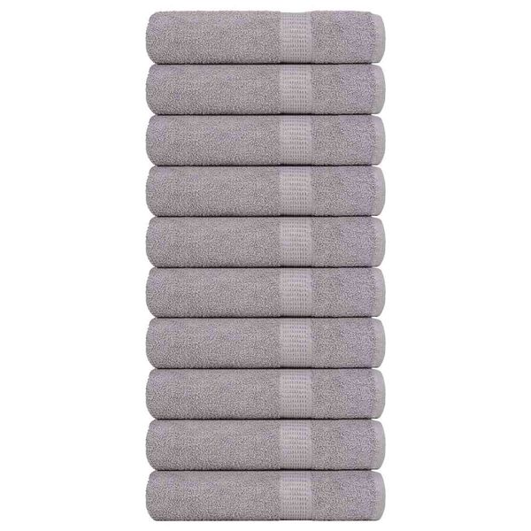 vidaXL Shower Towels "FROGN" 10 pcs Grey 70x140 cm 360 gsm