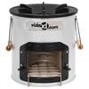 vidaXL Camping Wood Stove Silver 45x25x26 cm Steel