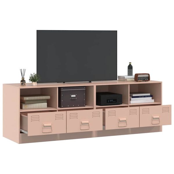 vidaXL TV Cabinets 2 pcs Pink 67x39x44 cm Steel