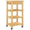 vidaXL Kitchen Trolley MONZA 48x40x88.5 cm Solid Wood Pine