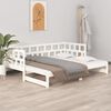 vidaXL Pull-out Day Bed without Mattress White 2x(90x190) cm