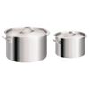 vidaXL 2 Piece Stock Pot Set 44/24 L Stainless Steel