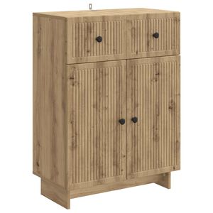 vidaXL Sideboard Artisan Oak 66 x 34.5 x 90 cm Engineered Wood