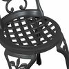 vidaXL Garden Bistro Set 3 pcs Black Aluminium