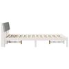 vidaXL Bed frame White and light grey 120 x 200 cm Solid pine wood