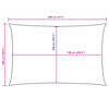 vidaXL Sunshade Sail Oxford Fabric Rectangular 5x8 m White