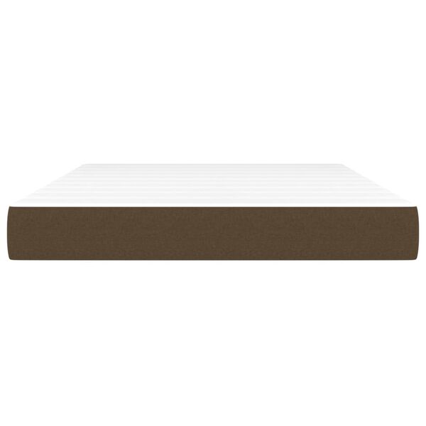 vidaXL Pocket Spring Bed Mattress Medium Dark Brown 140x190x20 cm Fabric