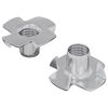 vidaXL Pronged T-nut 2 pcs Silver M6 mm Steel