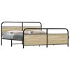 vidaXL Metal Bed Frame without Mattress Sonoma Oak 193x203 cm