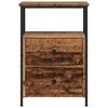 vidaXL Bedside Cabinet Old Wood 34x35.5x50 cm Engineered Wood