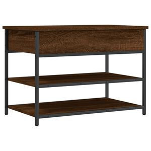 vidaXL Shoe Bench Brown Oak 70x42,5x50 cm Engineered Wood