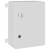 vidaXL Control Cabinet Grey 37 x 19.5 x 40 cm ABS Plastic