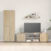 vidaXL TV Cabinet Set Wall-mounted 4 pcs Sonoma Oak Engineered wood