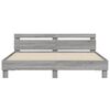 vidaXL Bed Frame without Mattress Grey Sonoma 180x200 cm Super King