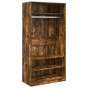 vidaXL Wardrobe Smoked Oak 100x50x200 cm Engineered Wood