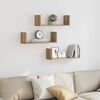 vidaXL Wall Shelves 3 pcs Artisian Oak 58x18x18 cm Engineered Wood