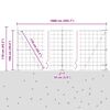 vidaXL Fence with Posts Grey 1 x 10 m Steel