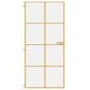 vidaXL Interior Door Slim Golden 93x201.5 cm Tempered Glass and Aluminium