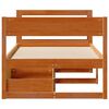 vidaXL Bed Frame without Mattress Wax Brown 90x190 cm Single Solid Wood Pine