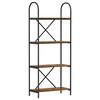 vidaXL Bookshelf 4-Tier 60 x 30 x 146 cm Engineered wood Smoked Oak