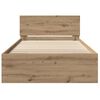 vidaXL Bed Frame Artisan Oak 203 x 104 x 70 cm Engineered Wood